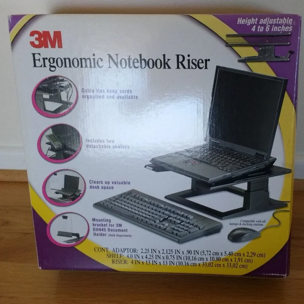 3 M Ergonomic Notebook Riser LX500 Laptop Stand like New